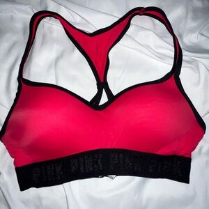 pink sports bra